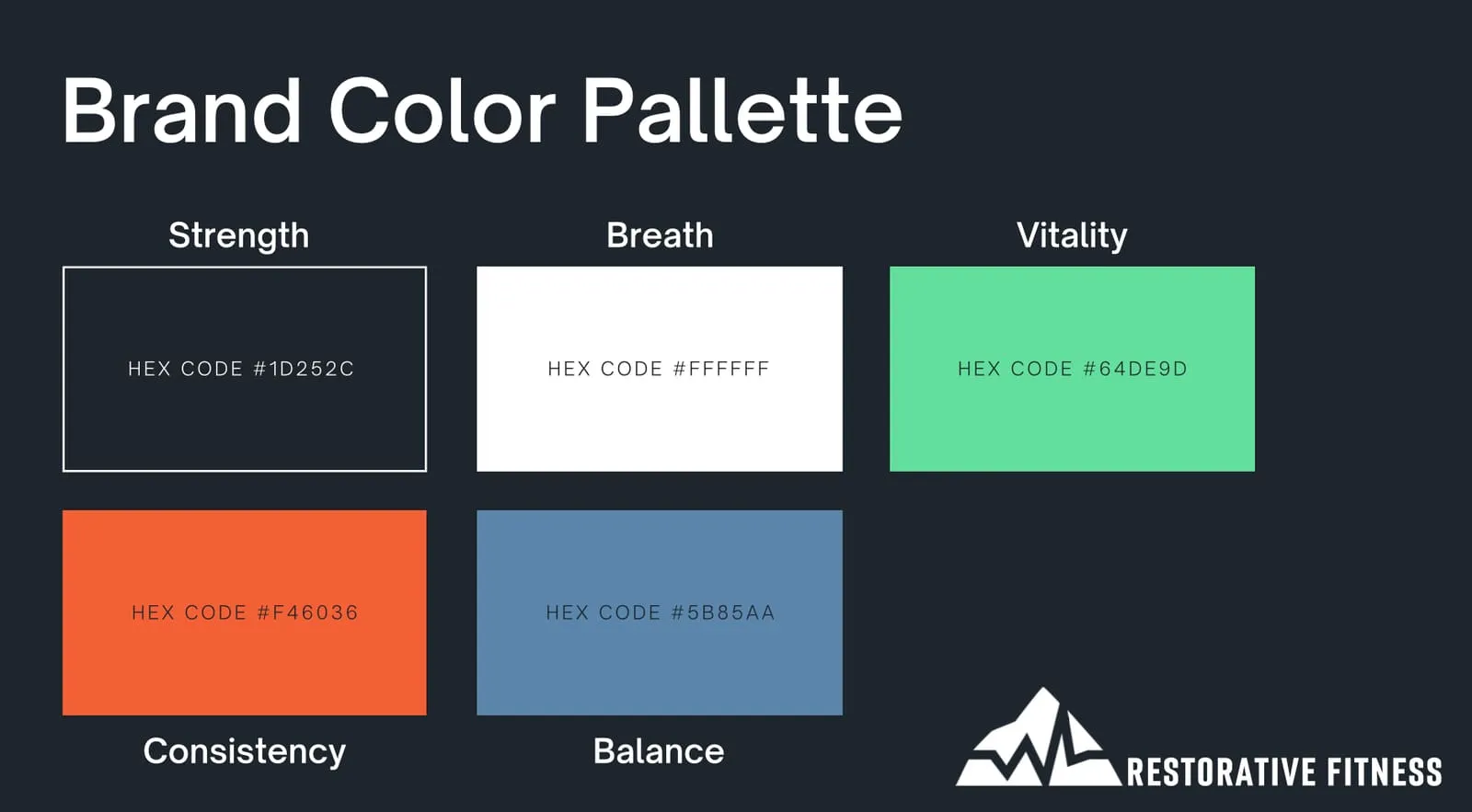 Restorative Fitness brand colors